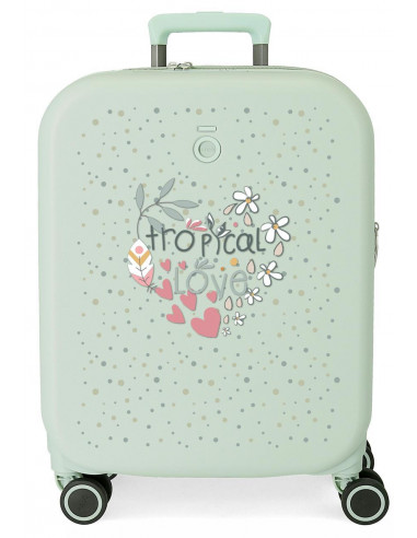 9648624 ABS SUITCASE 55CM 4W. W/EXP. TROPICAL LOVE